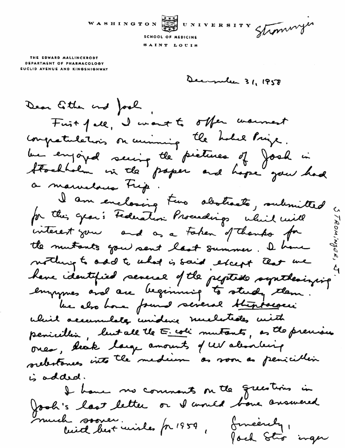 NLM pirated bbampb Jack Strominger to EML+JL 12-31-58
